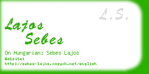 lajos sebes business card